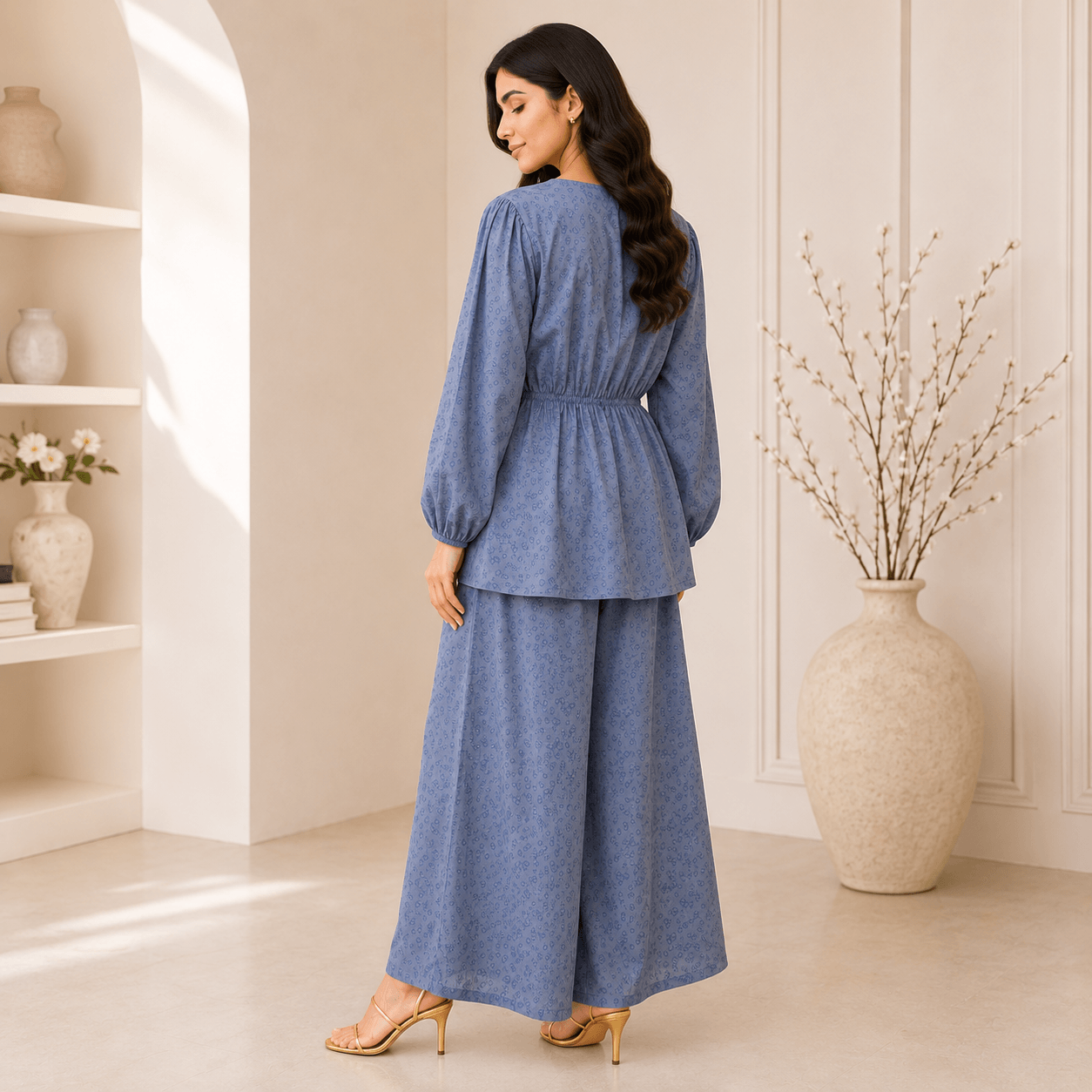 2 Piece - Dusty Slate Blue Co-ord Set