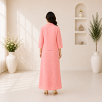 2 Piece Chifli Cotton Peachy Pink Dress