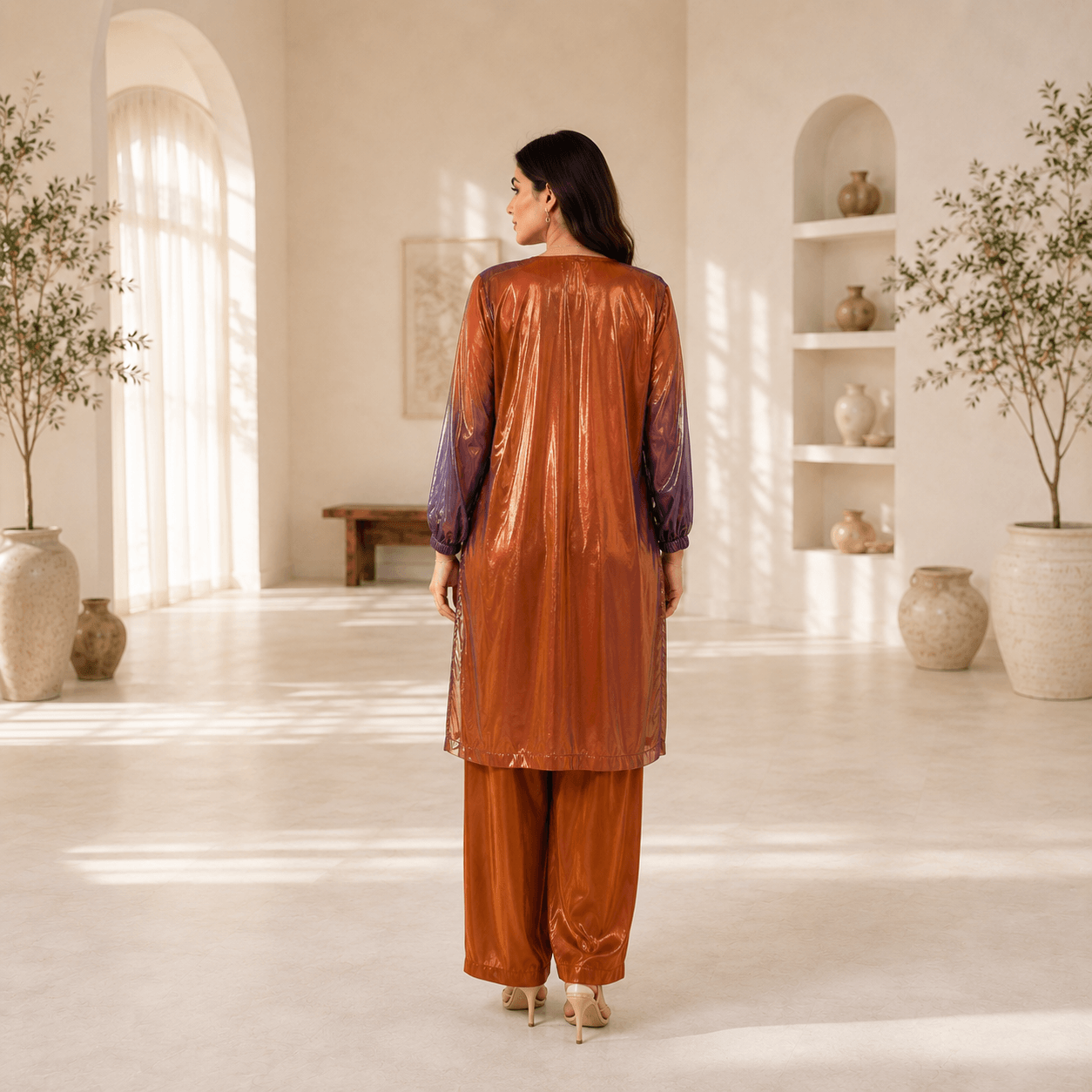 3 Piece - Copper Glow Co-ord Set
