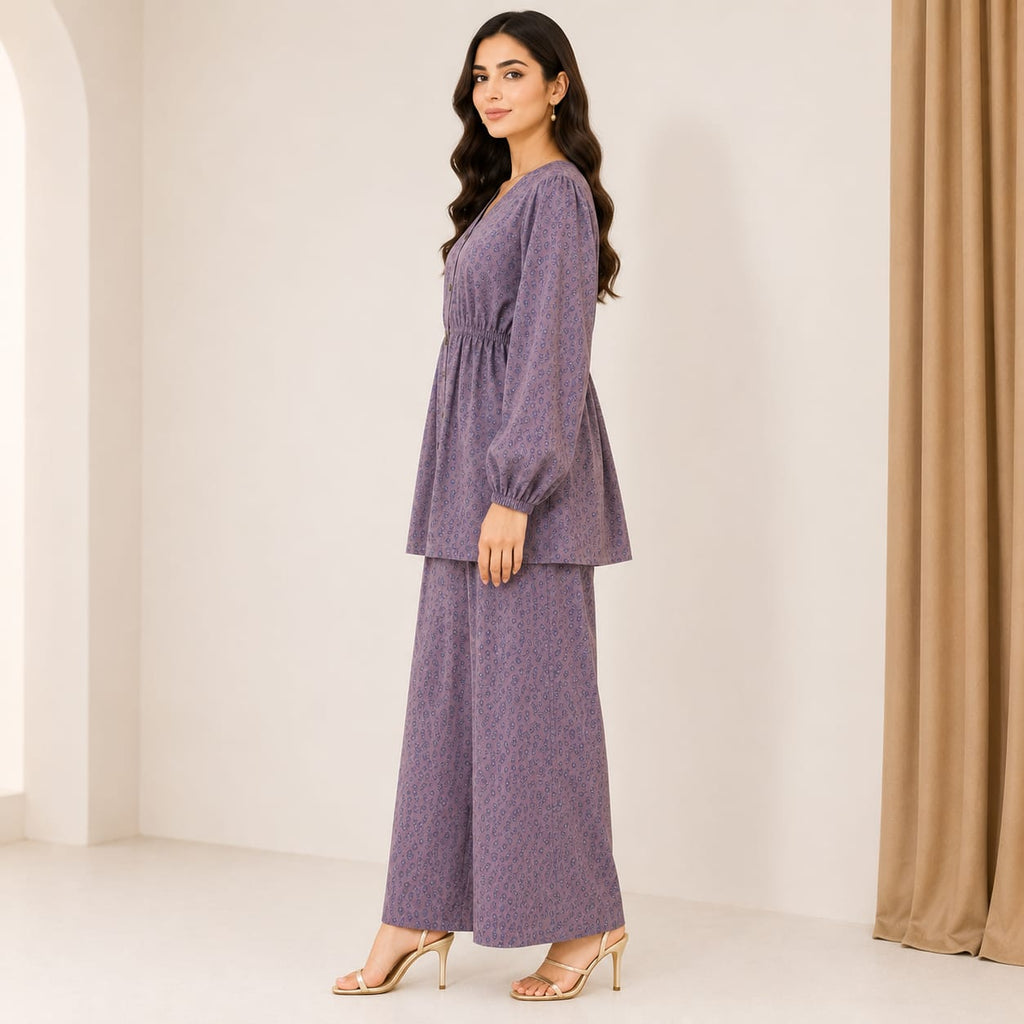 2 Piece - Mauve Purple Co-ord Set