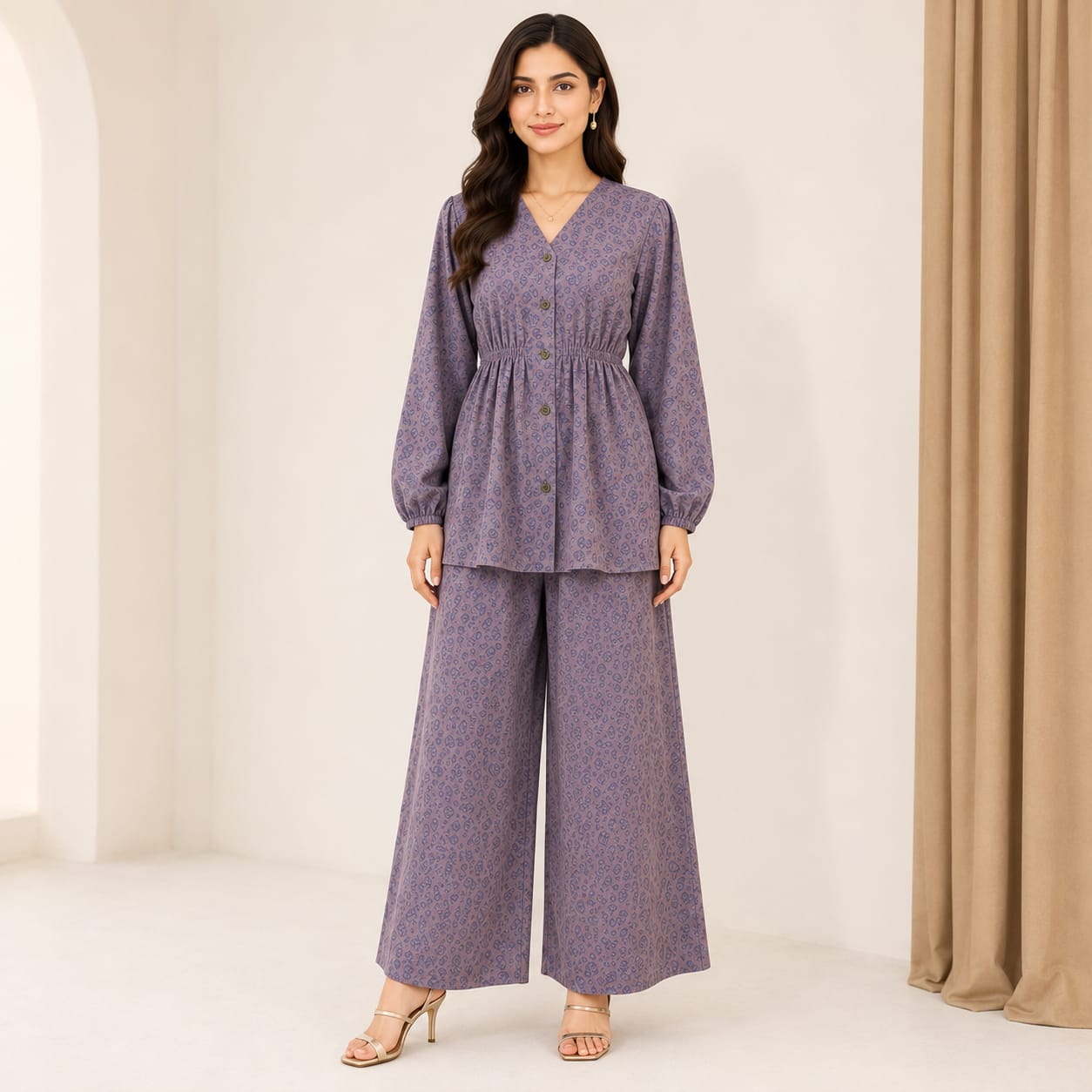 2 Piece - Mauve Purple Co-ord Set