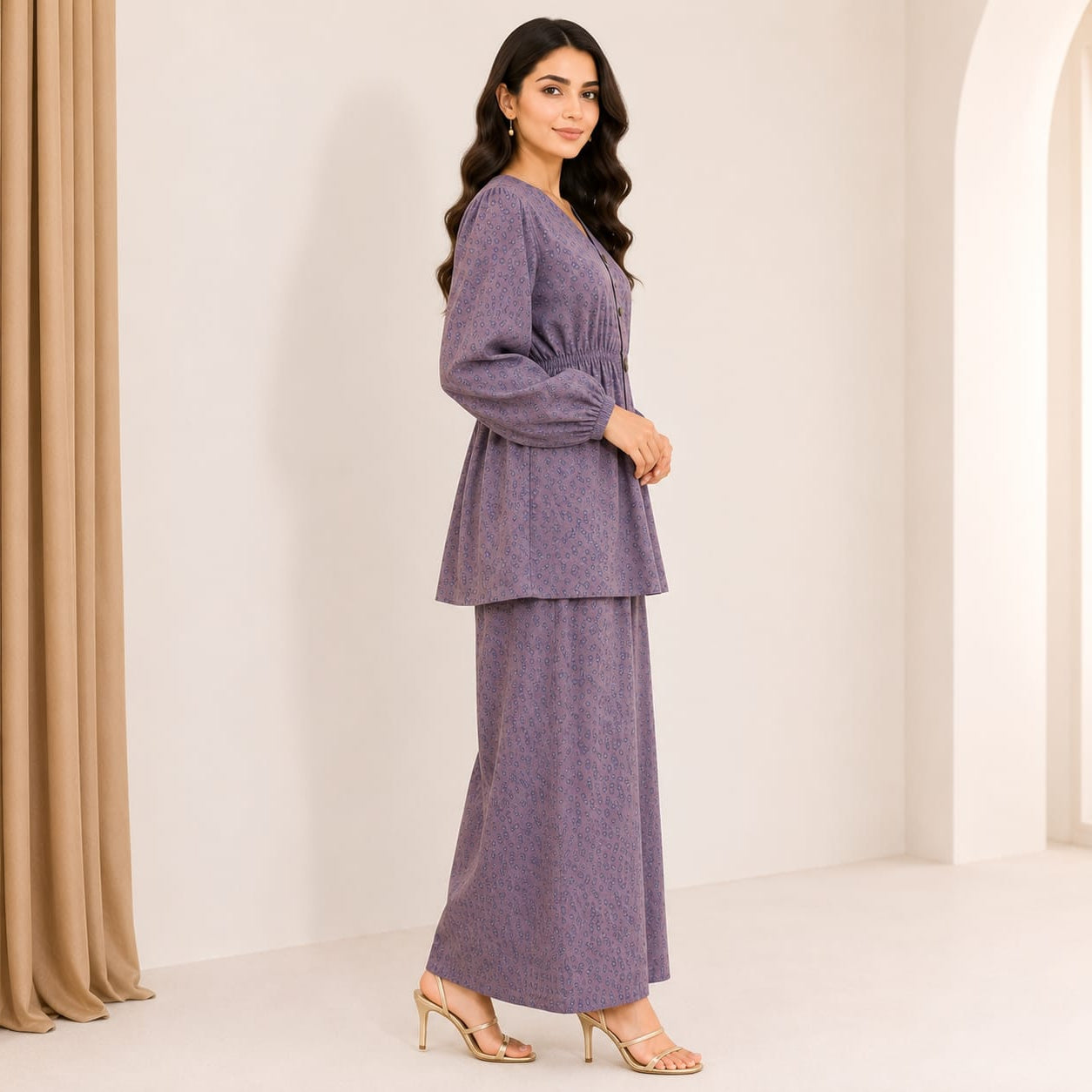 2 Piece - Mauve Purple Co-ord Set