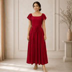 RBF 1 Piece - Ruby Red linen frock