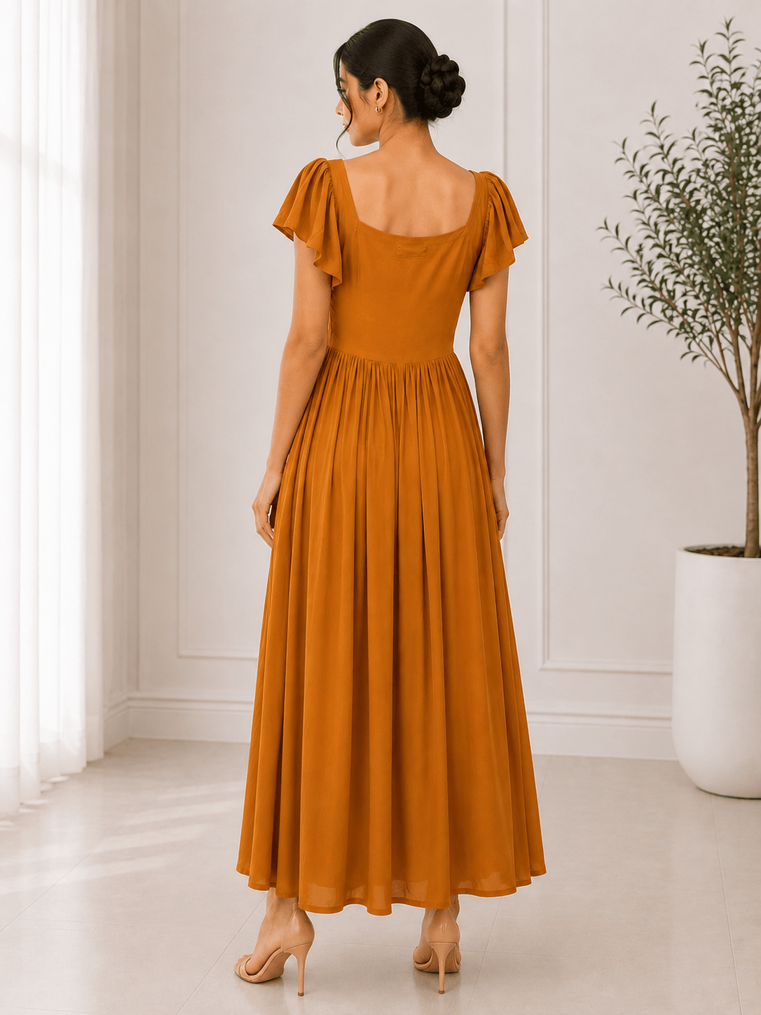 RBF 1 Piece - Rust Orange Linen Frock
