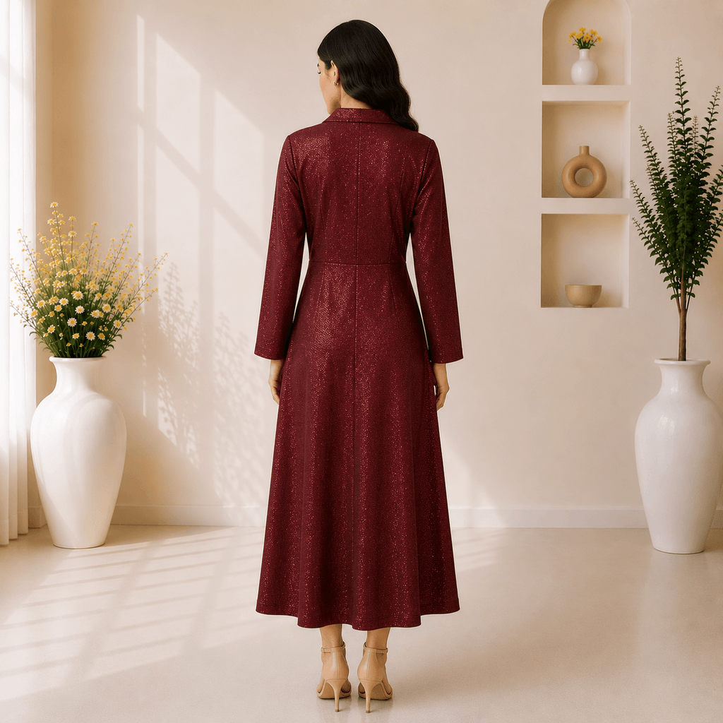 RBF 1 piece - Deep burgundy Maxi dress