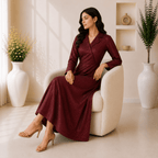 RBF 1 piece - Deep burgundy Maxi dress