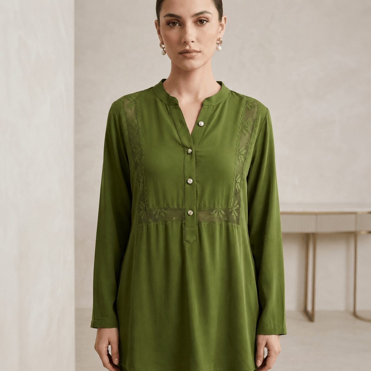 RBF 2 Piece - Olive Tarkashi Co-Ord Set