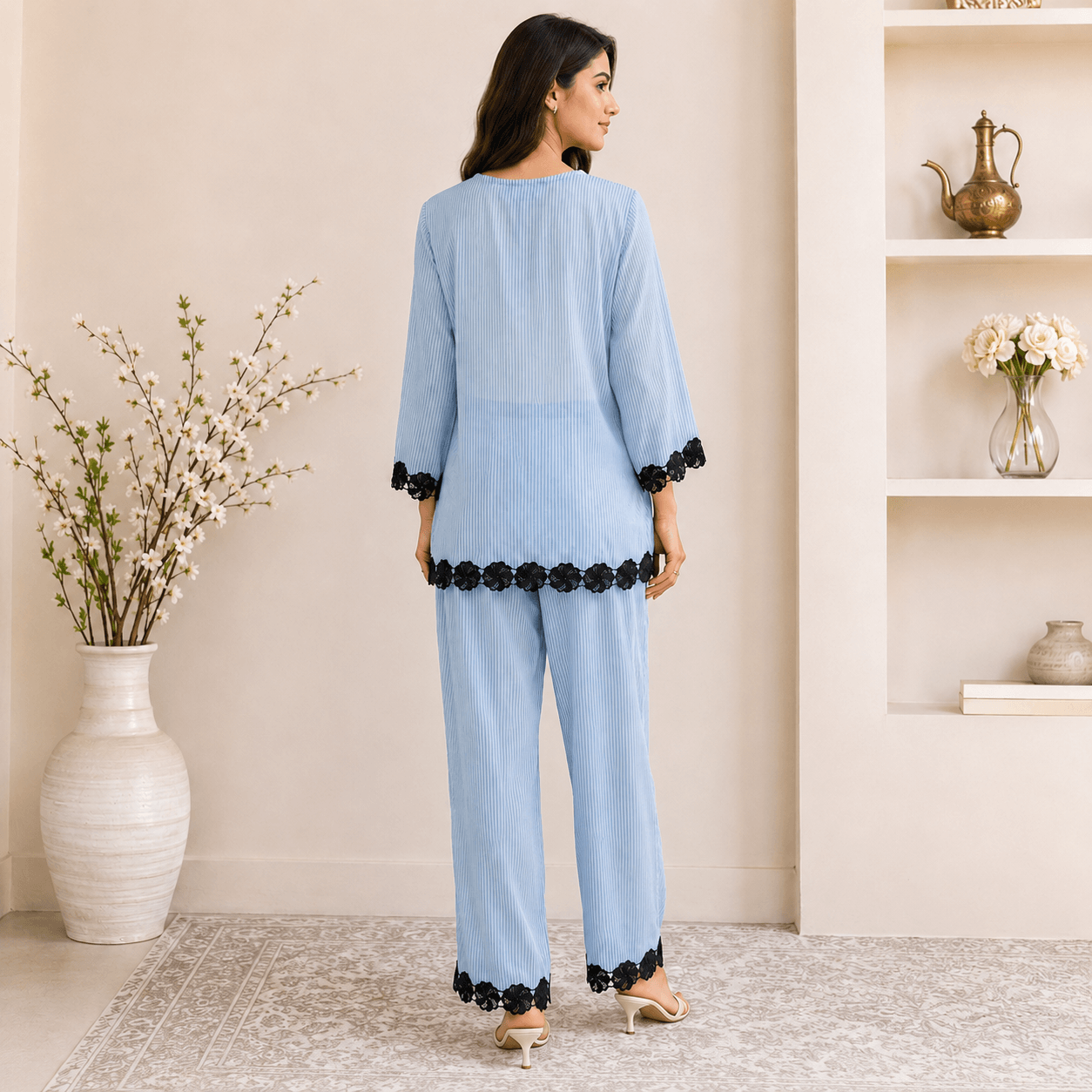 RBF 2 Piece - Powder Blue Lace Co-Ord Set