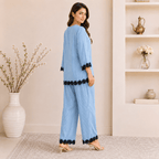 RBF 2 Piece - Powder Blue Lace Co-Ord Set