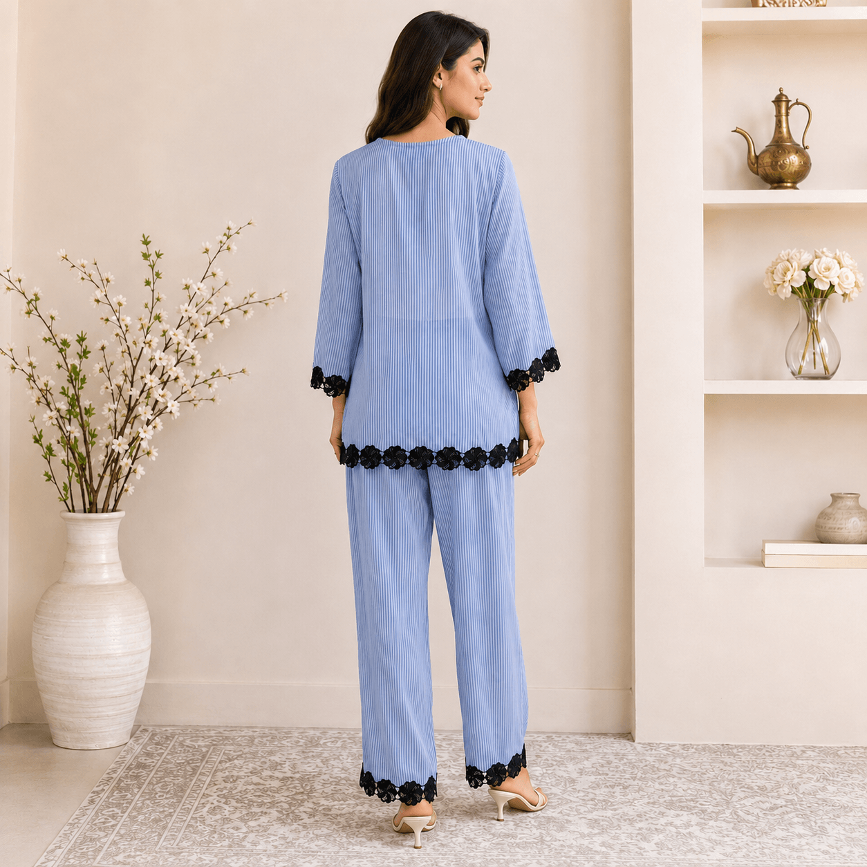RBF 2 Piece - Sky Blue Lace Co-Ord Set