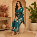 RBF 2 Piece - Teal Bloom Co-ord