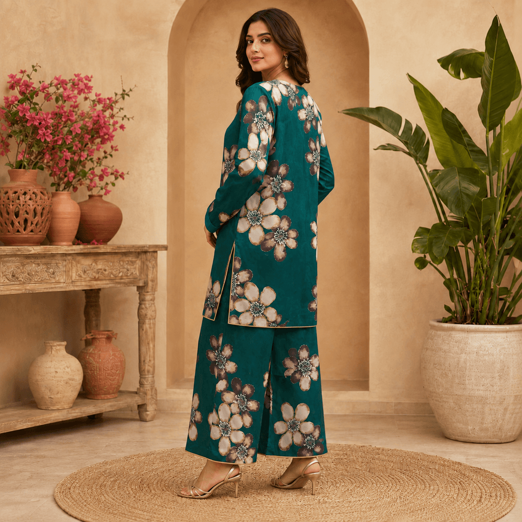 RBF 2 Piece - Teal Bloom Co-ord
