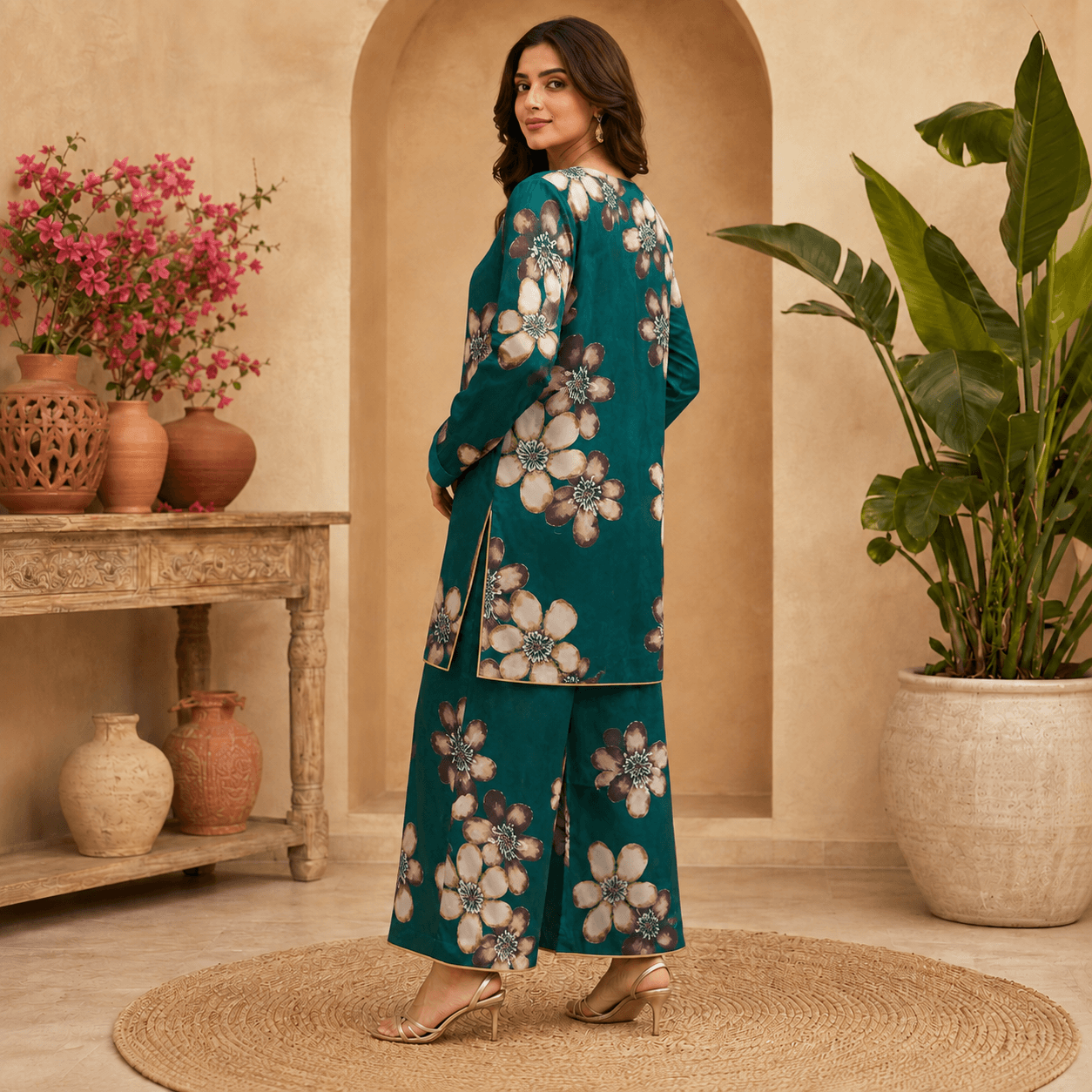 RBF 2 Piece - Teal Bloom Co-ord