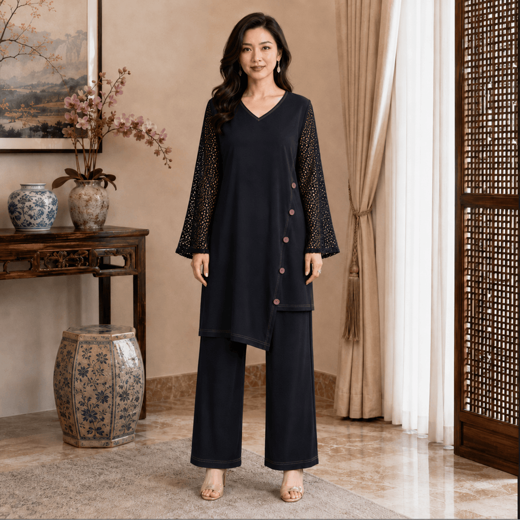 rbf 2 Piece - Black Bloom Ensemble Co-Ord Set 