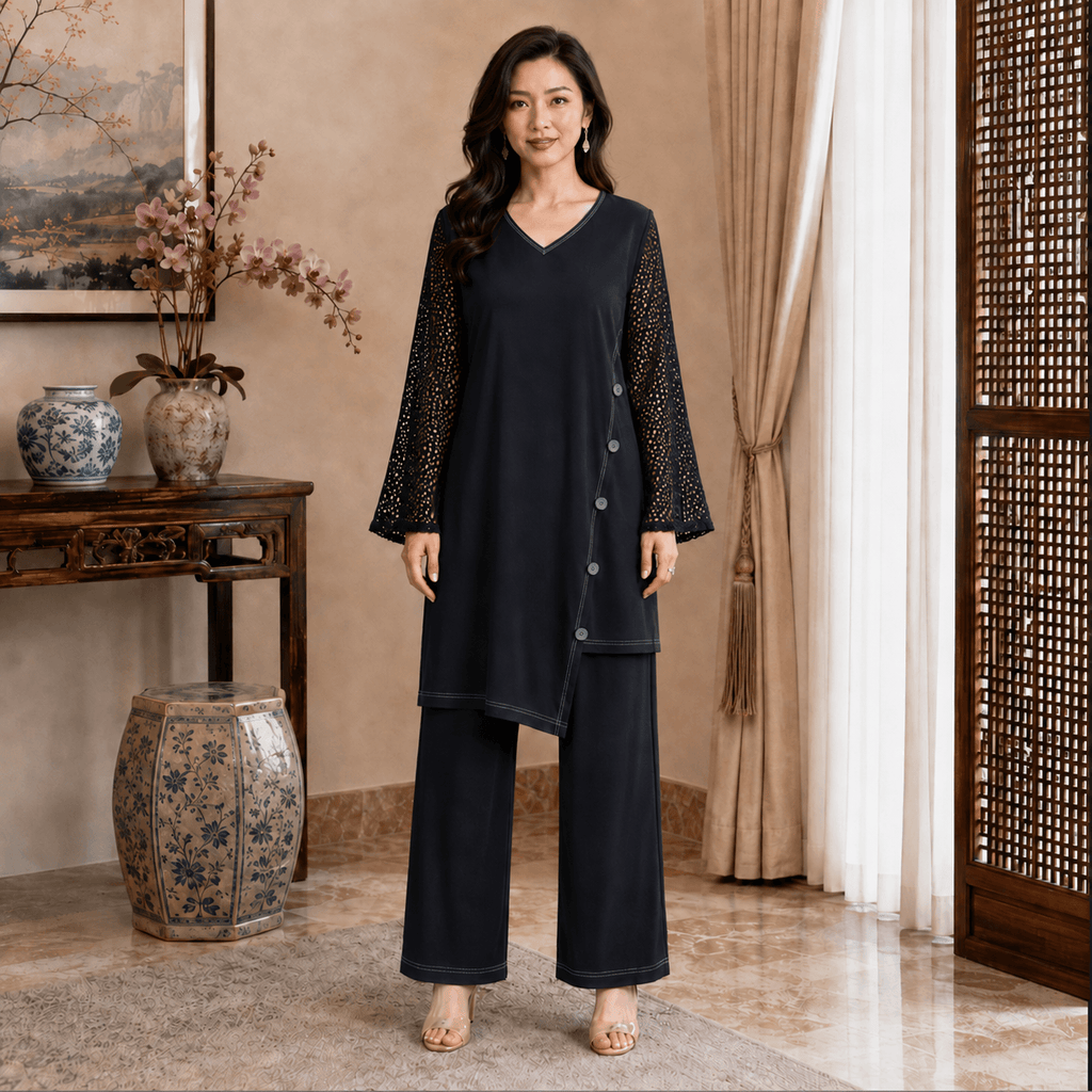 rbf 2 Piece - Black Bloom Ensemble Co-Ord Set 