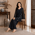 rbf 2 Piece - Black Bloom Ensemble Co-Ord Set 