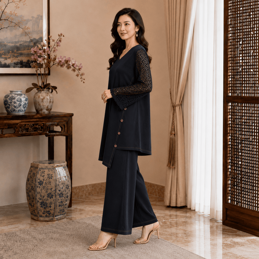 rbf 2 Piece - Black Bloom Ensemble Co-Ord Set 