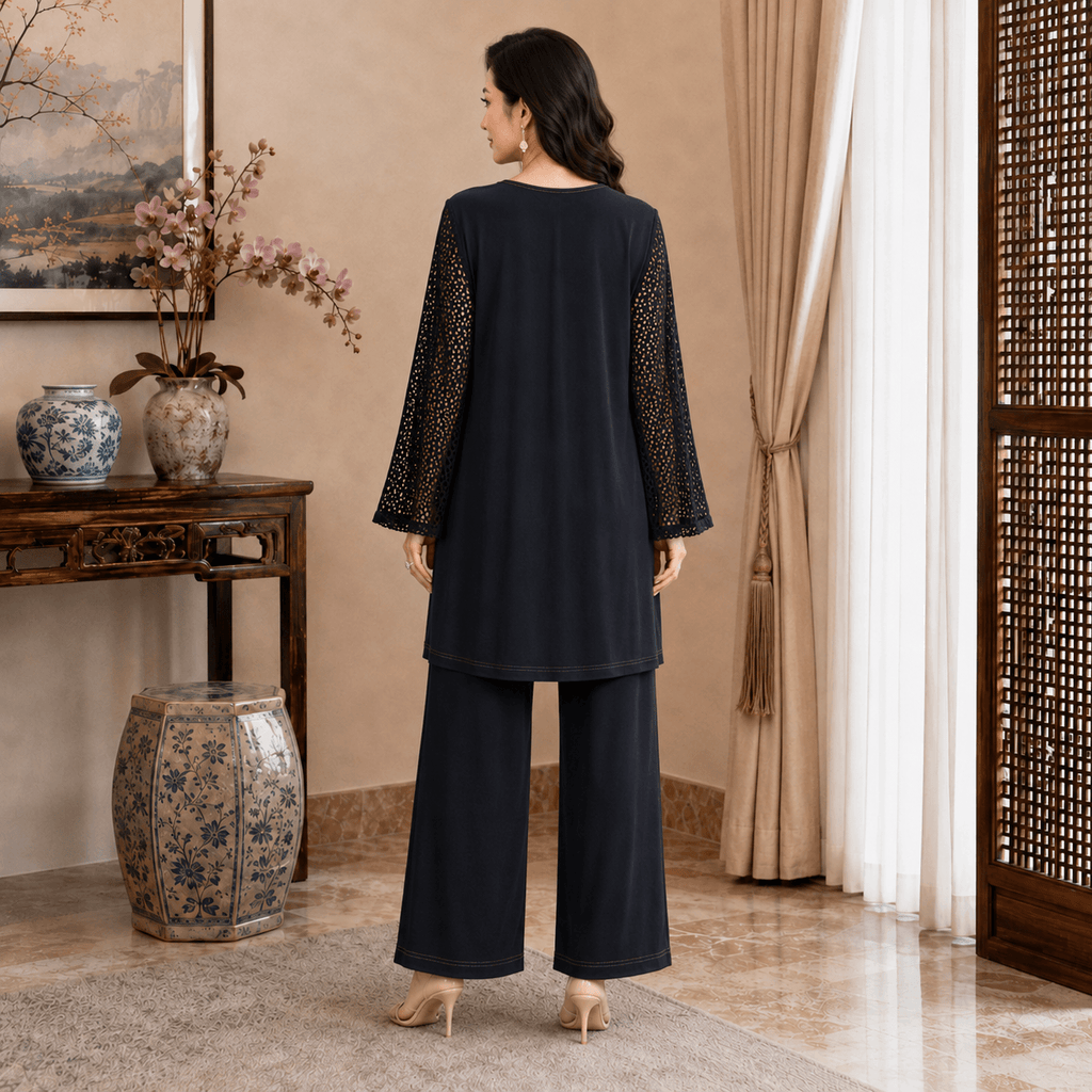 rbf 2 Piece - Black Bloom Ensemble Co-Ord Set 