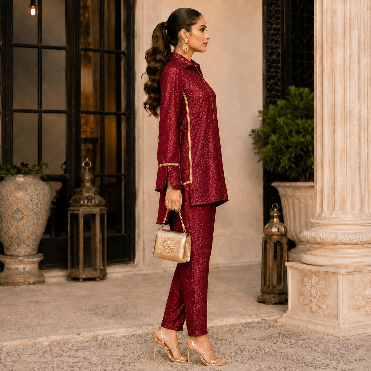 rbf 2 Piece - Burgundy Glow Co-Ord Set