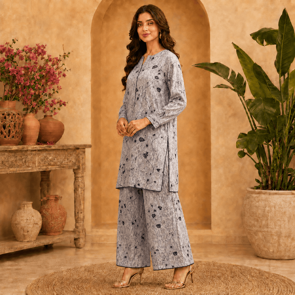 rbf 2 Piece - Grey Flora Co-ord